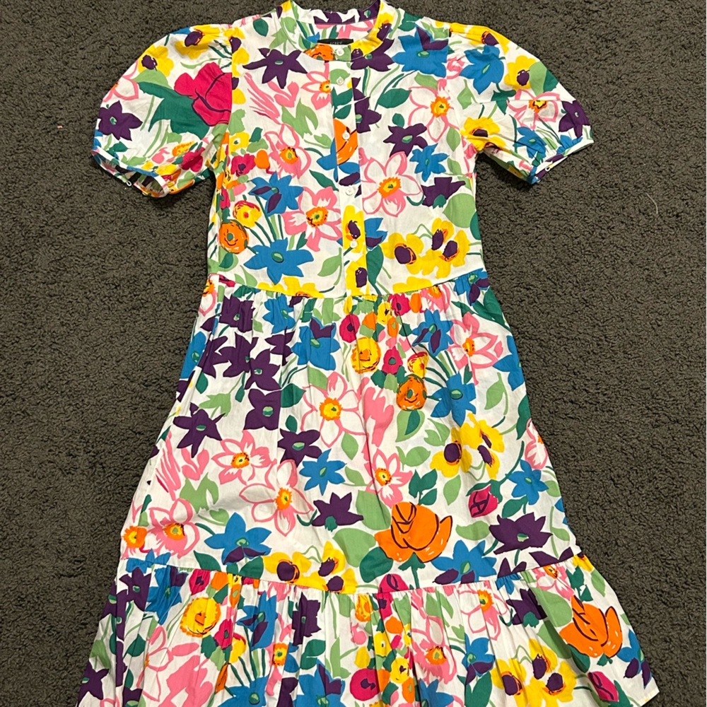 JCrew multi colored floral dress